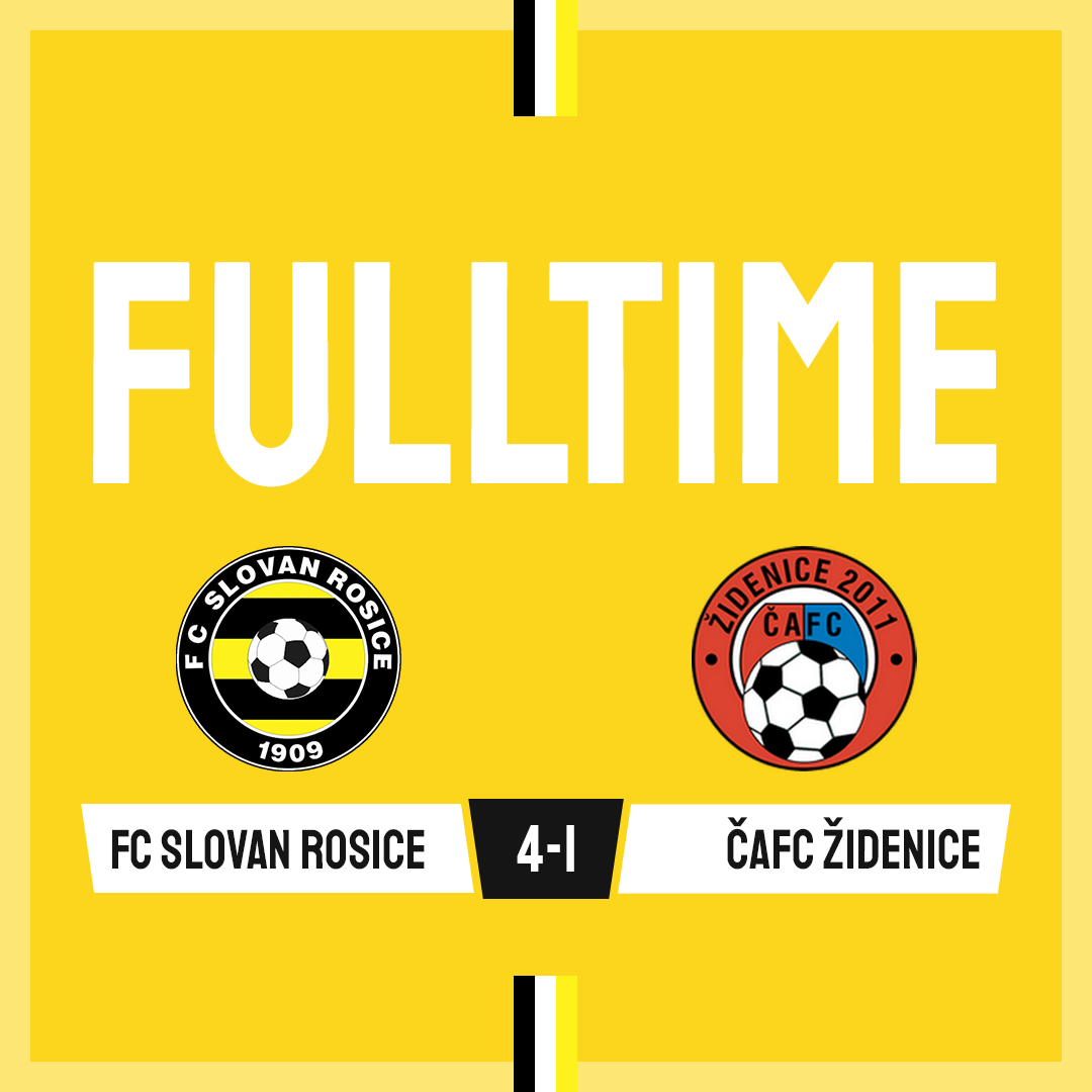 Rezerva Rosic porazila brněnské ČAFC Židenice 4:1 ✅