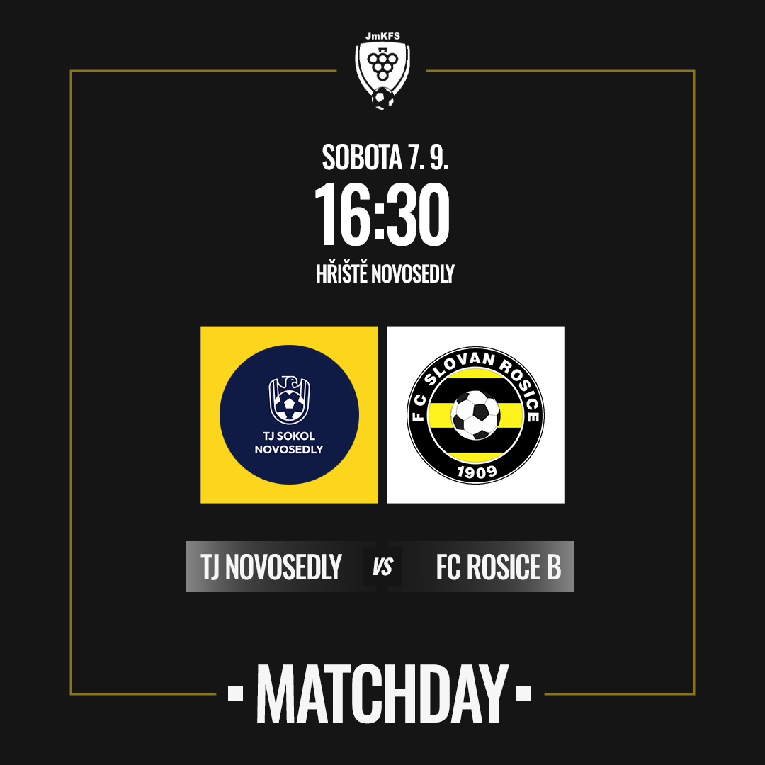 B-tým se utká s Novosedly v sobotu 7.9 od 16:30 ⚒️