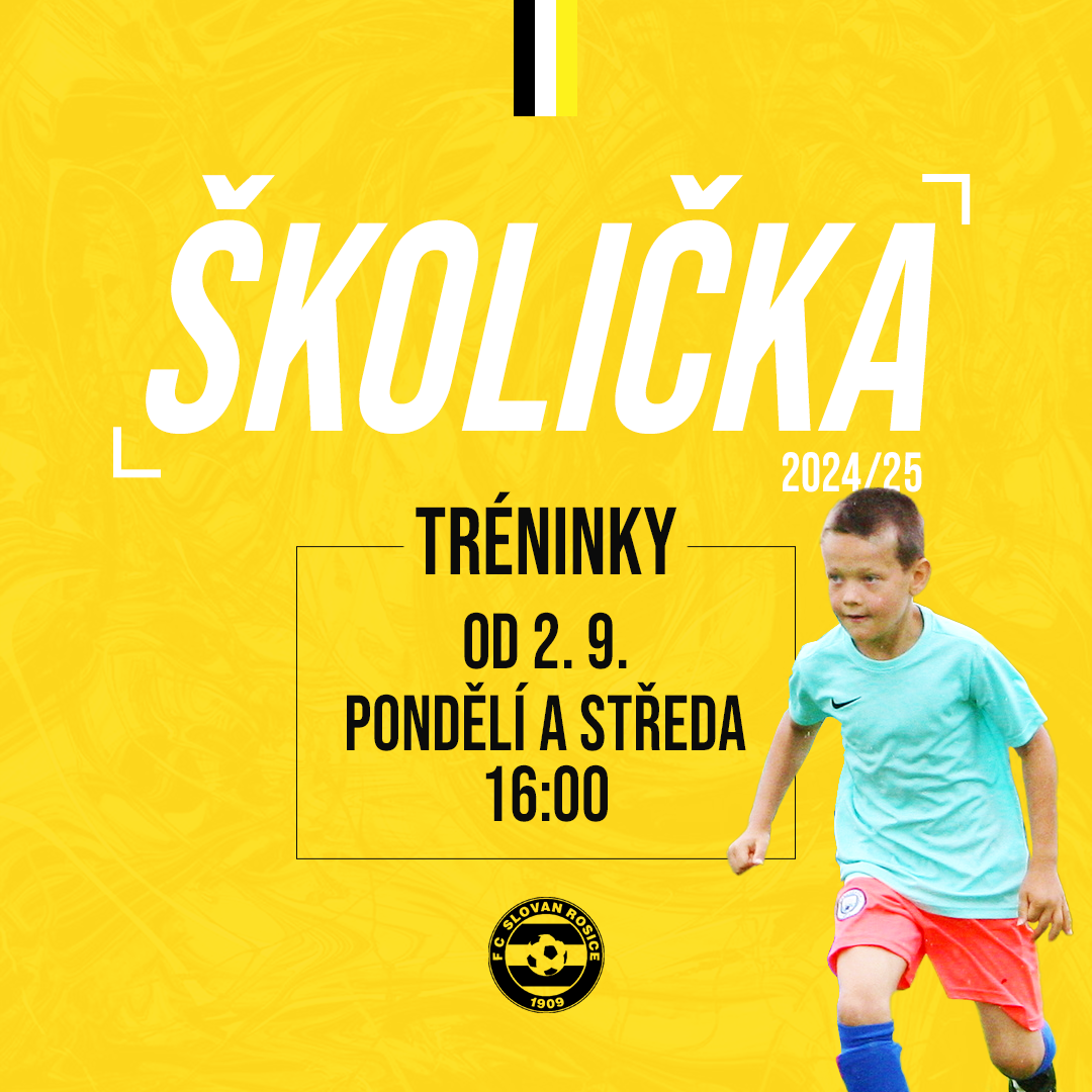 Školička trénuje každé pondělí a středu od 16hod🤩