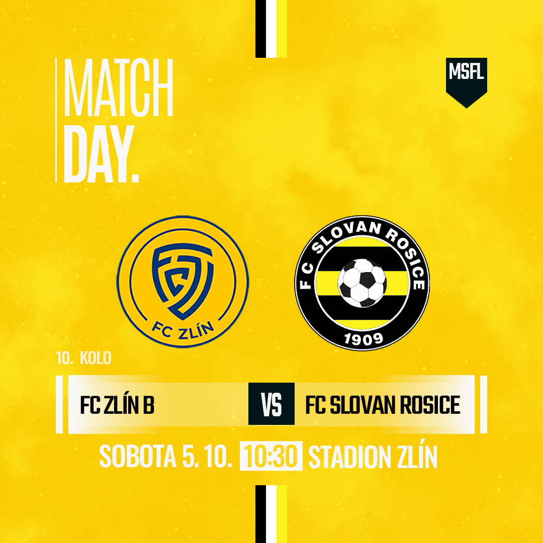 Souboj s rezervou Zlína v sobotu 5.10 od 10:30h  ⚔️