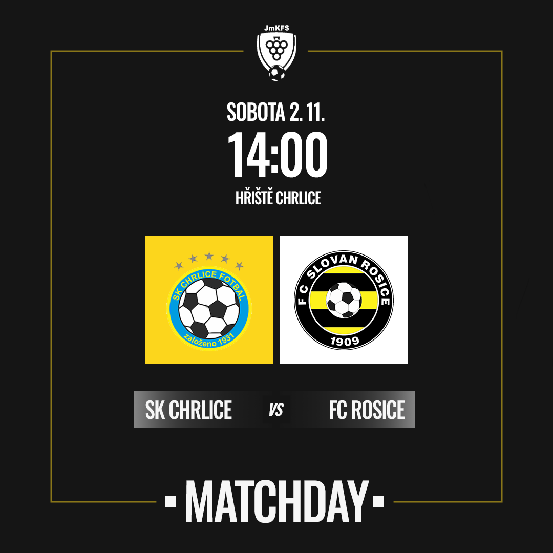 Ve 12.kole 1.B třídy změří síly benfika s Chrlicemi. ⚒️