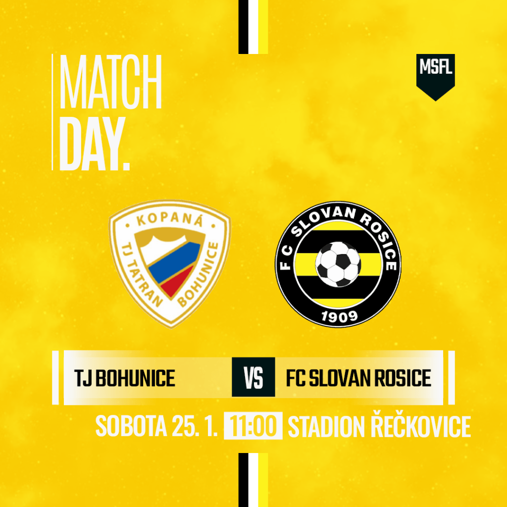 V sobotu 25.1. nás čeká 1. přípravné utkání proti Tatranu Bohunice&nbsp;🛠️