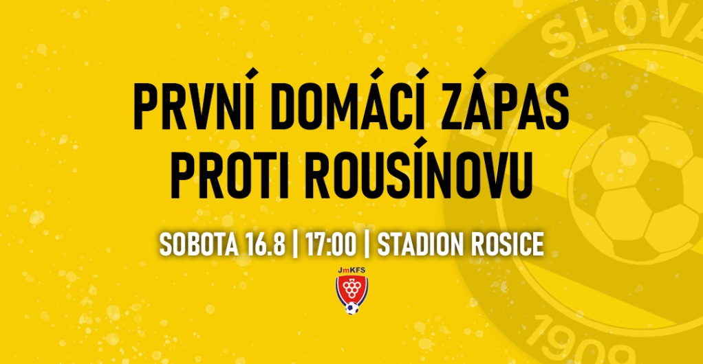 První domácí zápas sezóny: V sobotu proti&nbsp;Rousínovu!
