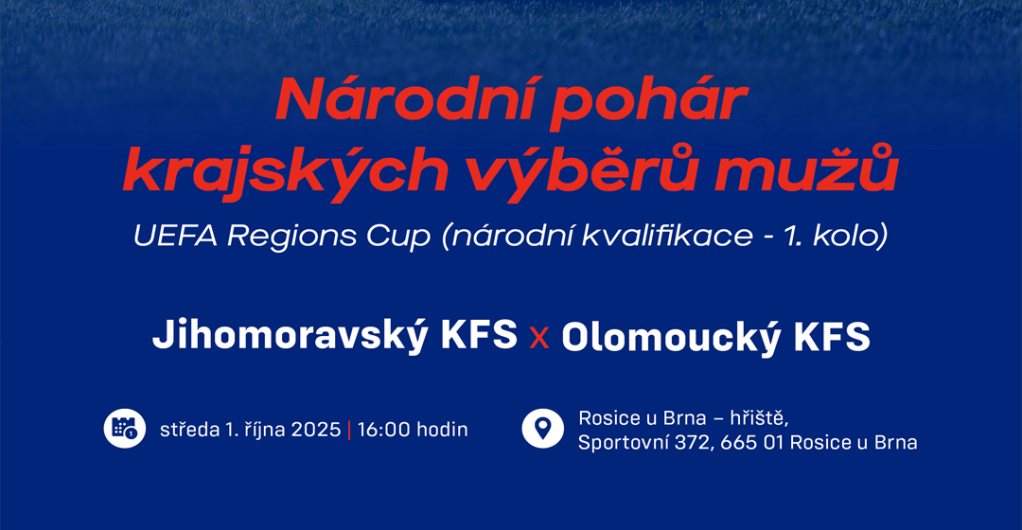 Národní pohár krajských výběrů mužů startuje u&nbsp;nás!