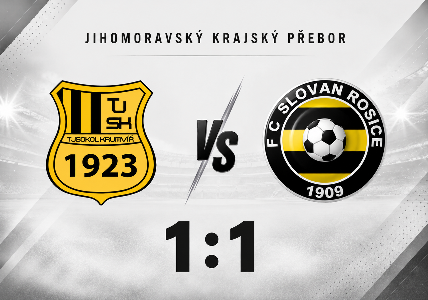 Bojovný výkon přinesl remízu 1:1